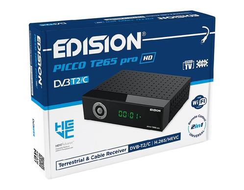 Edision Picco T265 PRO HD - DVB-T2C H.265 HEVC, Audio, Tv en Foto, Schotelantennes, Nieuw, Ophalen of Verzenden