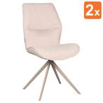 Stoelen | CARO |  Bouclé/Metaal | Naturel | Poederroze, Verzenden, Nieuw in verpakking