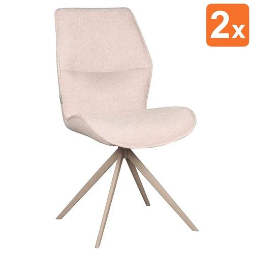 Stoelen | CARO |  Bouclé/Metaal | Naturel | Poederroze, Zakelijke goederen, Horeca | Keukenapparatuur, Nieuw in verpakking, Verzenden