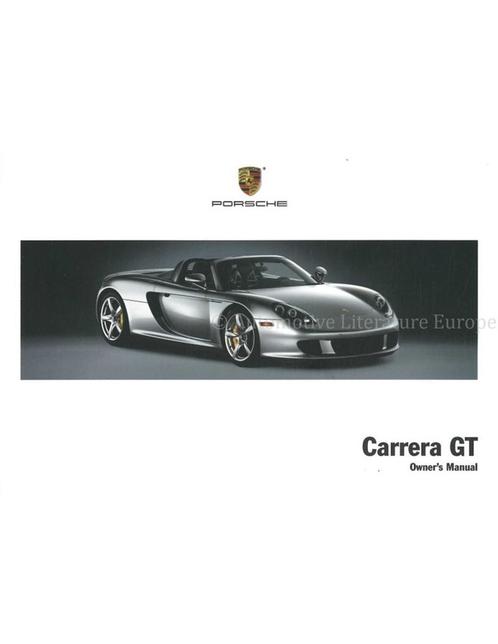 2004 PORSCHE CARRERA GT INSTRUCTIEBOEKJE ENGELS, Autos : Divers, Modes d'emploi & Notices d'utilisation