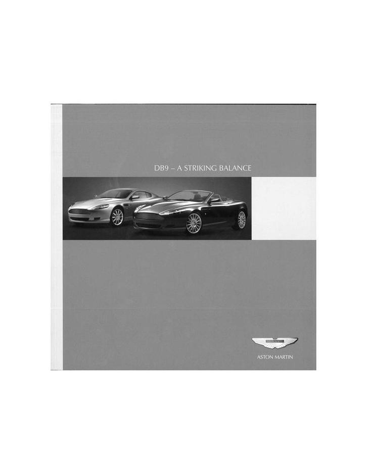 2005 ASTON MARTIN DB9 BROCHURE ENGELS, Boeken, Auto's | Folders en Tijdschriften, Ophalen of Verzenden