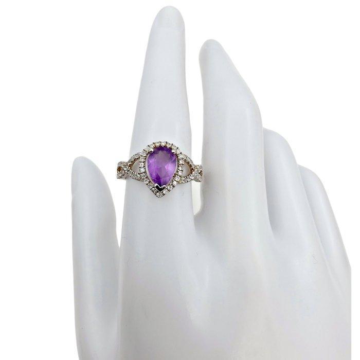 Sans prix de réserve - Bague Argent - Améthyste (Certifié), Bijoux, Sacs & Beauté, Bagues