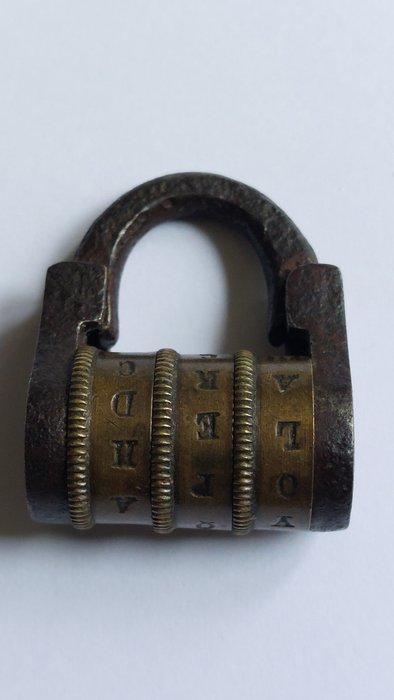 Hangslot - met code, 3 kiezels, Antiek en Kunst, Curiosa en Brocante