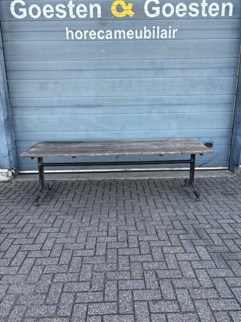 Gebruikte Klaptafel (240x90 cm) - T1600- Vintage/Café, Huis en Inrichting, Tafels | Eettafels, Ophalen