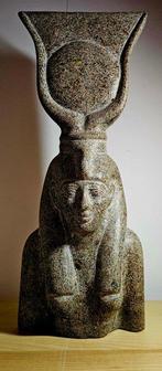 Sculpture, Queen of Egypt - 14 kg - 46 cm - Granit, Antiek en Kunst