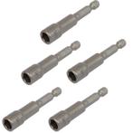 Set van 5 dop bit adapters 1/4 sleutelwijdte 8 mm. lengte, Ophalen of Verzenden