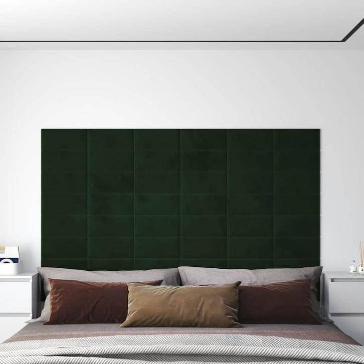 vidaXL Wandpanelen 12 st 0,54 m² 30x15 cm fluweel, Doe-het-zelf en Bouw, Platen en Panelen, Nieuw, Verzenden