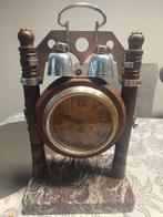 Wekker - jaz Kunst en ambachten Hout, Messing - 1930-1940, Antiek en Kunst