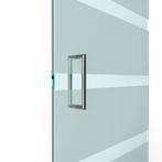 U-greep rond voor glazen deur ø 19mm - L: 319x300mm - Chroom, Doe-het-zelf en Bouw, Deuren en Vliegenramen, Verzenden, Nieuw