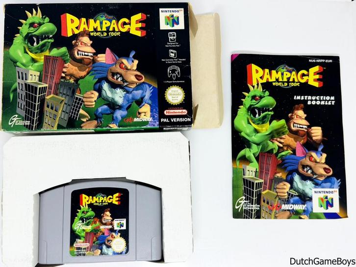 Nintendo 64 / N64 - Rampage World Tour - EEU, Games en Spelcomputers, Games | Nintendo 64, Gebruikt, Verzenden