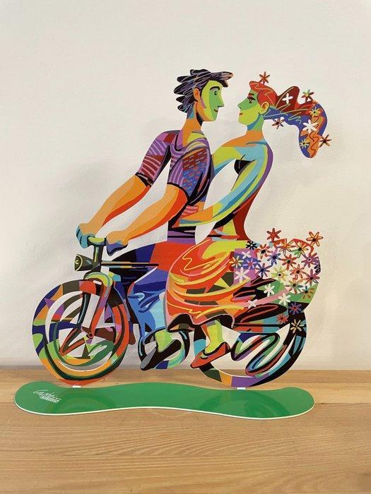 David Gerstein (1944) - sculptuur, Spring ride lovers - 35, Antiquités & Art, Antiquités | Autres Antiquités