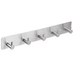 Differnz kapstok 5 haken knophaak rvs mat chroom, Nieuw, Overige materialen