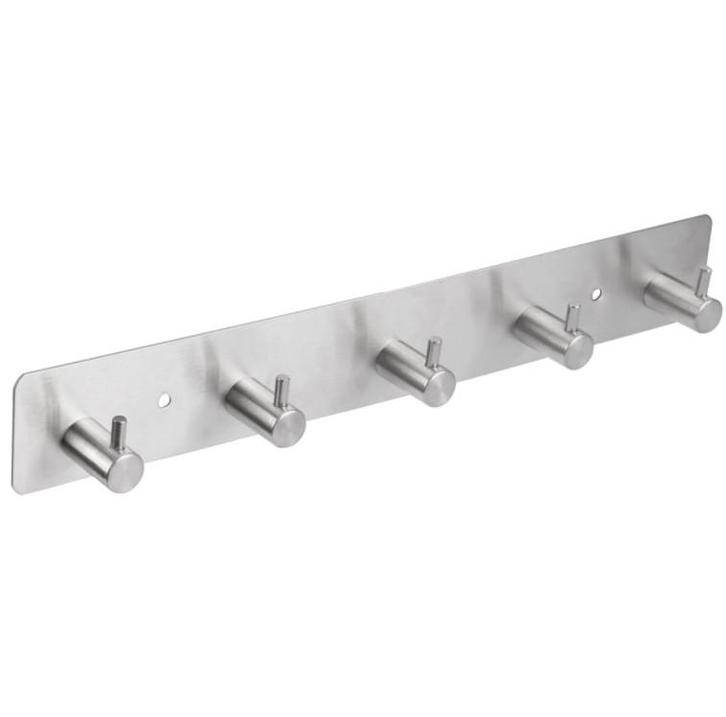 Differnz kapstok 5 haken knophaak rvs mat chroom, Huis en Inrichting, Woonaccessoires | Kapstokken, Nieuw, Overige materialen