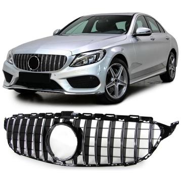 Sport Grille Zwart Chroom voor Mercedes C-klasse - Sporti...