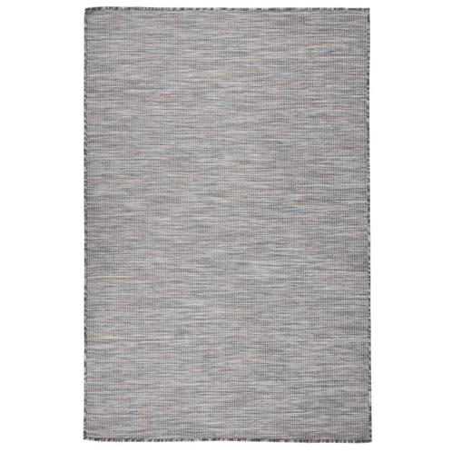 vidaXL Buitenkleed platgeweven 120x170 cm bruin en blauw, Huis en Inrichting, Stoffering | Tapijten en Vloerkleden, Nieuw, Verzenden