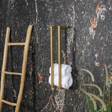 BWS Handdoekenrek Industrieel | 60x12.5x12.5cm | Goud, Ophalen of Verzenden, Bad