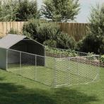 vidaXL Hondenkennel met ren 6x2x1,5 m gegalvaniseerd staal, Verzenden, Nieuw