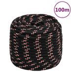 vidaXL Boot touw 16 mm 100 m polypropyleen zwart, Verzenden, Nieuw