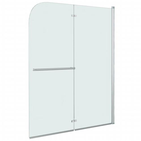 vidaXL Douchewand inklapbaar 2 panelen 95x140 cm ESG, Doe-het-zelf en Bouw, Sanitair, Nieuw, Verzenden