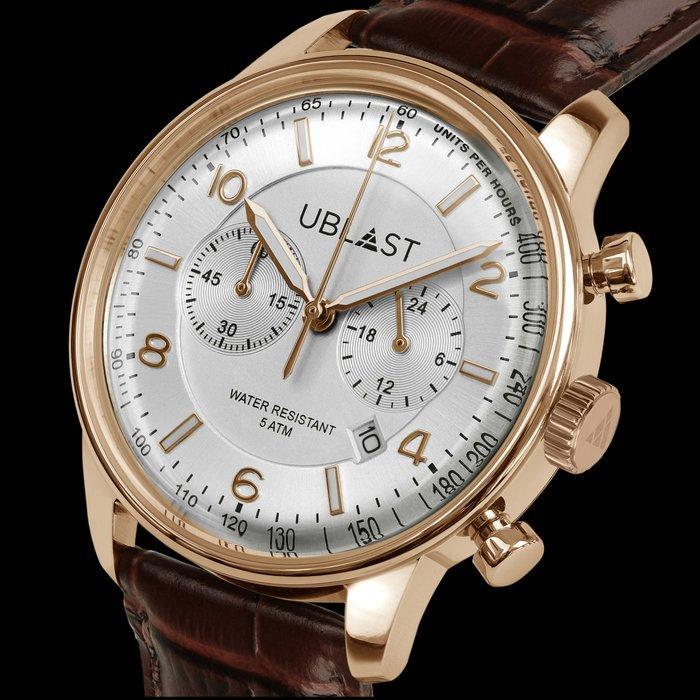 Ublast - Elegant Chronograph - REF. UBELCH40GWH - Heren -, Handtassen en Accessoires, Horloges | Heren
