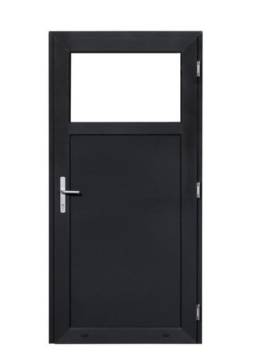 Deur 1/3 glas Basic b98xh200 cm antraciet R, Ophalen of Verzenden, Buitendeur