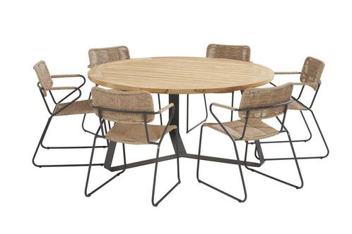 Taste by 4 Seasons Swing dining set naturel met Basso tafel, Tuin en Terras, Tuinsets en Loungesets