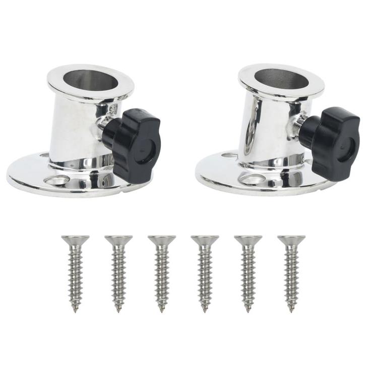 vidaXL Biminibasis2 st voor 26 mm buis rond roestvrij staal, Watersport en Boten, Bootonderdelen, Nieuw, Verzenden