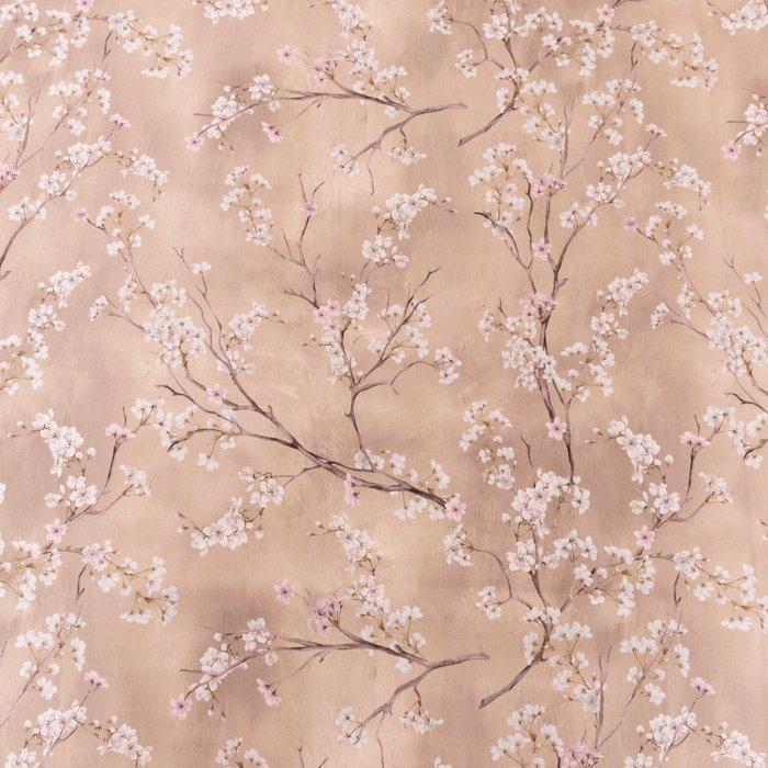 Bloemachtig katoenweefsel - Perzikbloemen op een, Antiek en Kunst, Antiek | Tapijten, Tafelkleden en Textiel