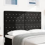 vidaXL Hoofdbord met Kristalknoppen, Ge tufted, Zwart, 160, Verzenden, Nieuw
