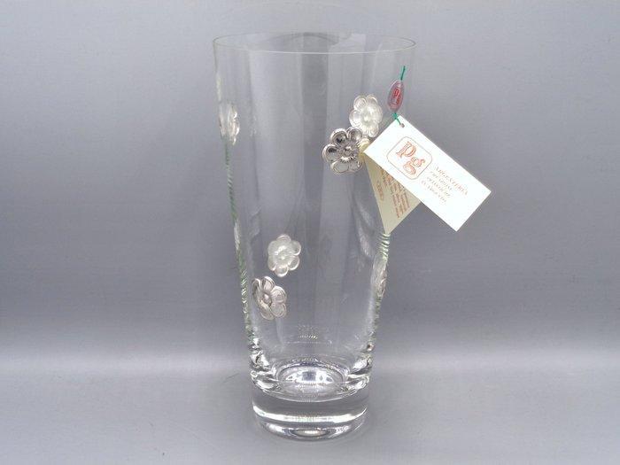 PG-MIANI Argenteria - Vaas - .925 zilver, en glas -, Antiquités & Art, Antiquités | Argent & Or