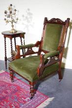Fauteuil - Hout, Fluweel - Antieke armstoel