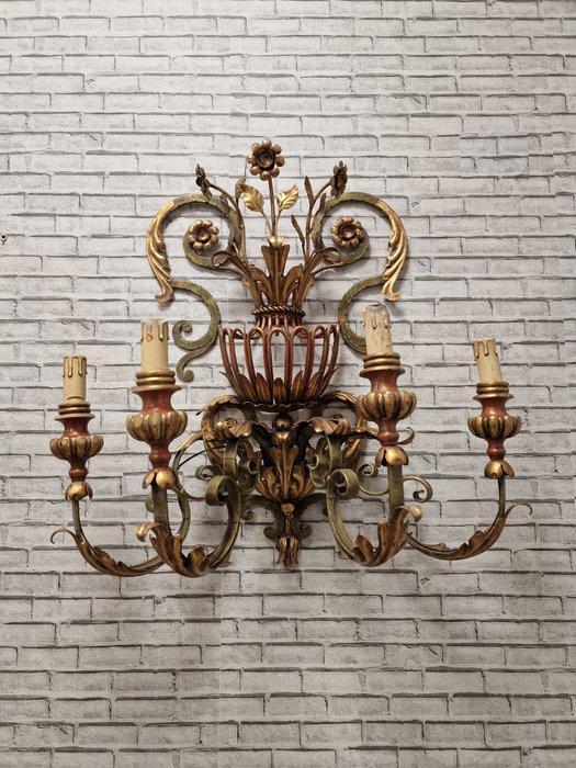 Applique murale - Fer - Une paire de grandes appliques, Antiquités & Art, Curiosités & Brocante