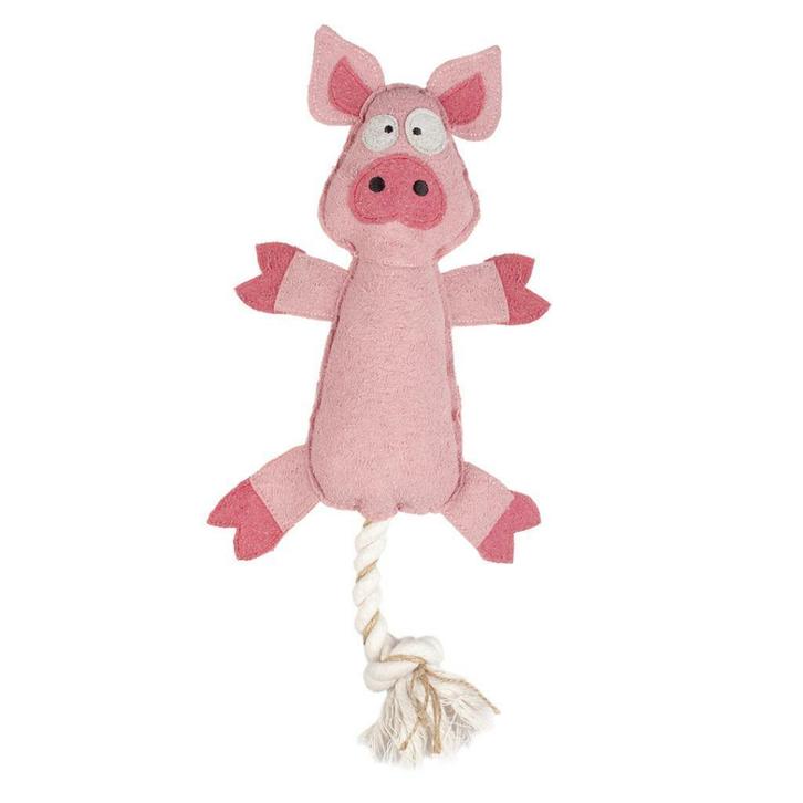 Duvo Pia Pig 50cm, Dieren en Toebehoren, Kattenspeelgoed, Nieuw