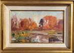 Armand Jamar (1870-1946) - Autumnal View of a Lake, Antiek en Kunst