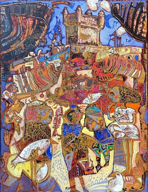 Christophe Ronel (1964) - Mogador Purpurine, Antiek en Kunst, Kunst | Schilderijen | Modern