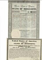 Verenigde Staten. 1833 - State of Mississippi 1833 - Bond $, Timbres & Monnaies