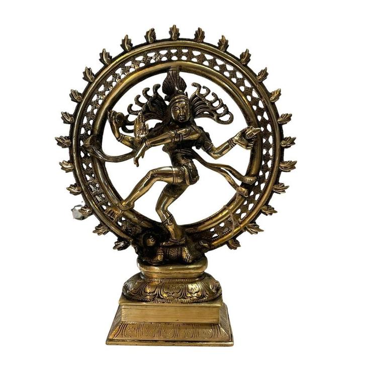 Beeld Shiva Nataraj Dubbele Ring - Messing, Sports & Fitness, Produits de santé, Wellness & Bien-être, Enlèvement ou Envoi
