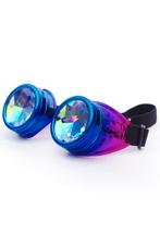 Goggles Steampunk Bril Blauw Paars Montuur Caleidoscoop Glaz, Nieuw, Ophalen of Verzenden