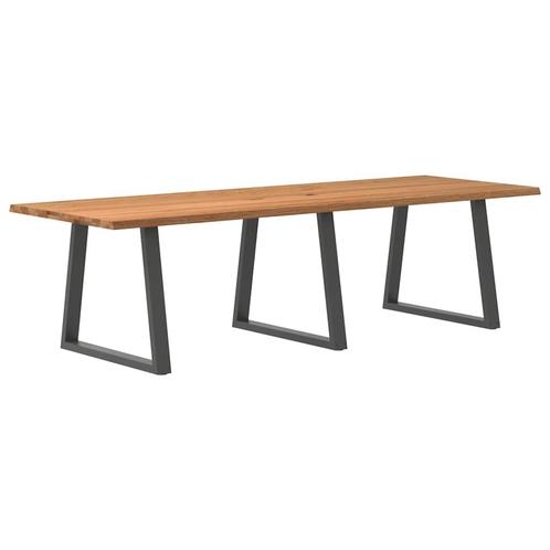 vidaXL Eettafel met natuurlijke rand 280x100x74 cm massief, Huis en Inrichting, Tafels | Eettafels, Nieuw, Verzenden