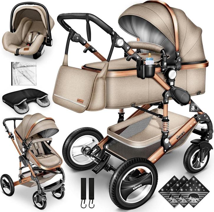 Kinderwagen 3 in 1 - Buggy - Wandelwagen - Kinderbuggy - Bei, Kinderen en Baby's, Overige Kinderen en Baby's, Nieuw, Verzenden