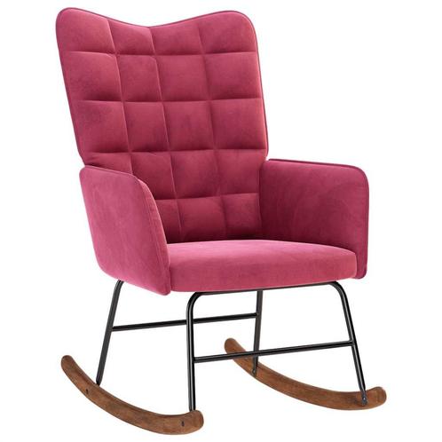 vidaXL Schommelstoel fluweel wijnrood, Huis en Inrichting, Stoelen, Nieuw, Verzenden