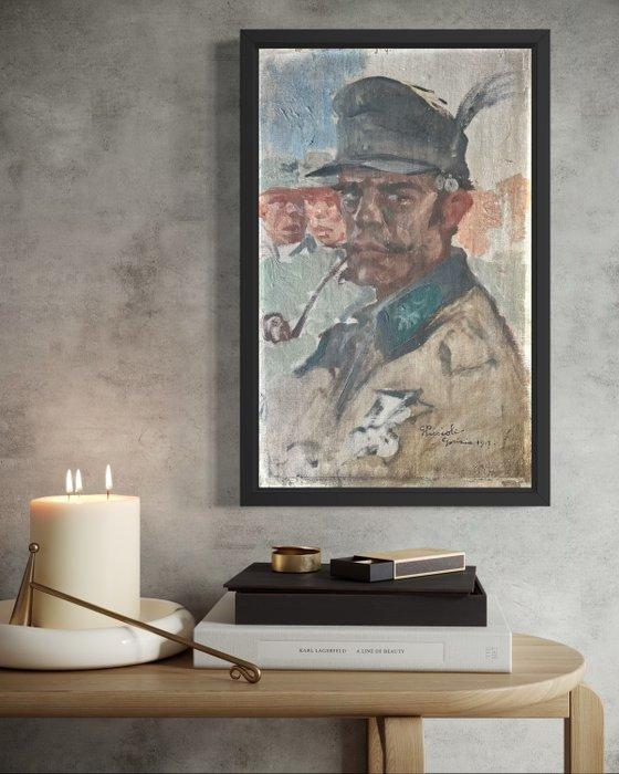Giuseppe Piccioli (XX) - Alpini, Antiek en Kunst, Kunst | Schilderijen | Klassiek