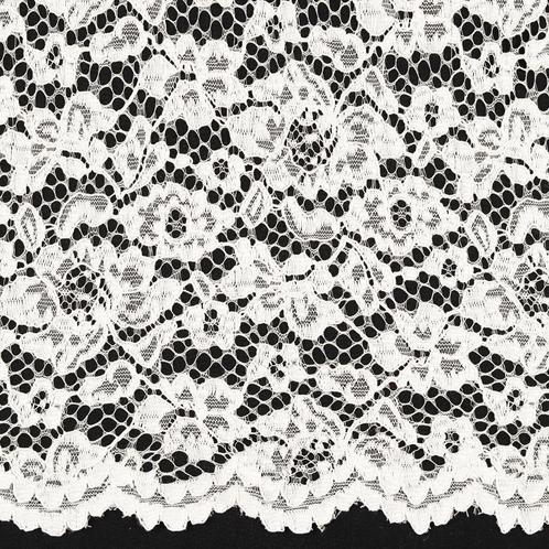 10 meter kant stof - Gebroken wit - 100% polyester, Hobby en Vrije tijd, Stoffen en Lappen, 120 cm of meer, 200 cm of meer, Overige kleuren
