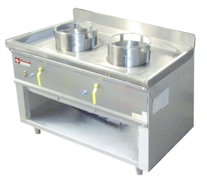 Wokfornuis | 2 Branders | 2x 21.44kW | 1200x630x760(h)mm, Articles professionnels, Horeca | Équipement de cuisine, Envoi