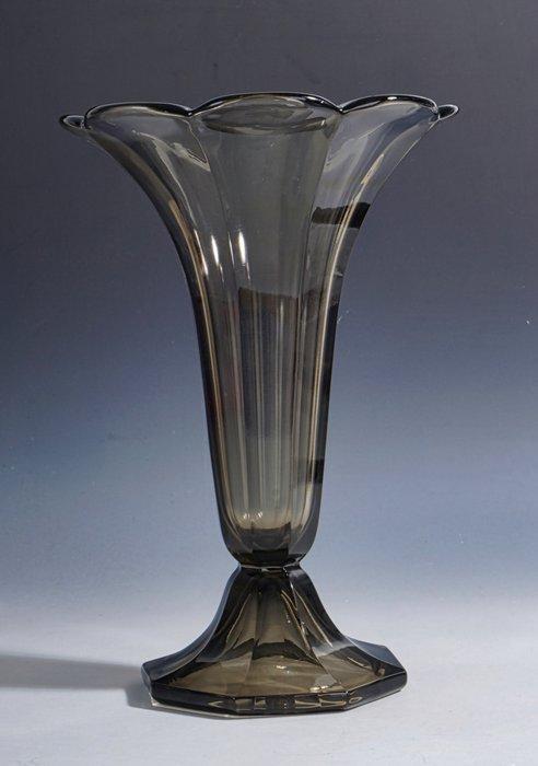 Josef Inwald - Rudolfova Hut - Vaas - Art deco vaas in fumé, Antiek en Kunst, Kunst | Designobjecten