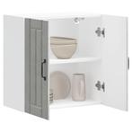 vidaXL Keukenbovenkast Lucca bewerkt hout betongrijs, Huis en Inrichting, Kasten | Overige, Verzenden, Nieuw