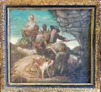 French school (XVIII-XIX) - Pastorale con animali e, Antiek en Kunst