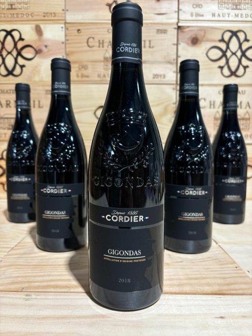 2018 Domaine Cordier Gigondas - Gigondas - 6 Bouteilles, Verzamelen, Wijnen