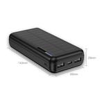 Draadloze Solar Powerbank met 4 Poorten 20.000mAh - LED, Telecommunicatie, Verzenden, Nieuw, Kuulaa