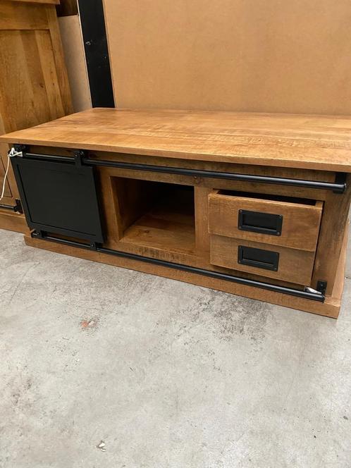 Prestige salontafel, mangohout (nieuw, A-keuze), Huis en Inrichting, Tafels | Salontafels, Nieuw, Overige houtsoorten, Metaal